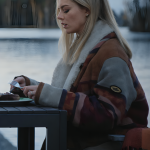 Over Your Dead Body Samara Weaving Shearling Coat